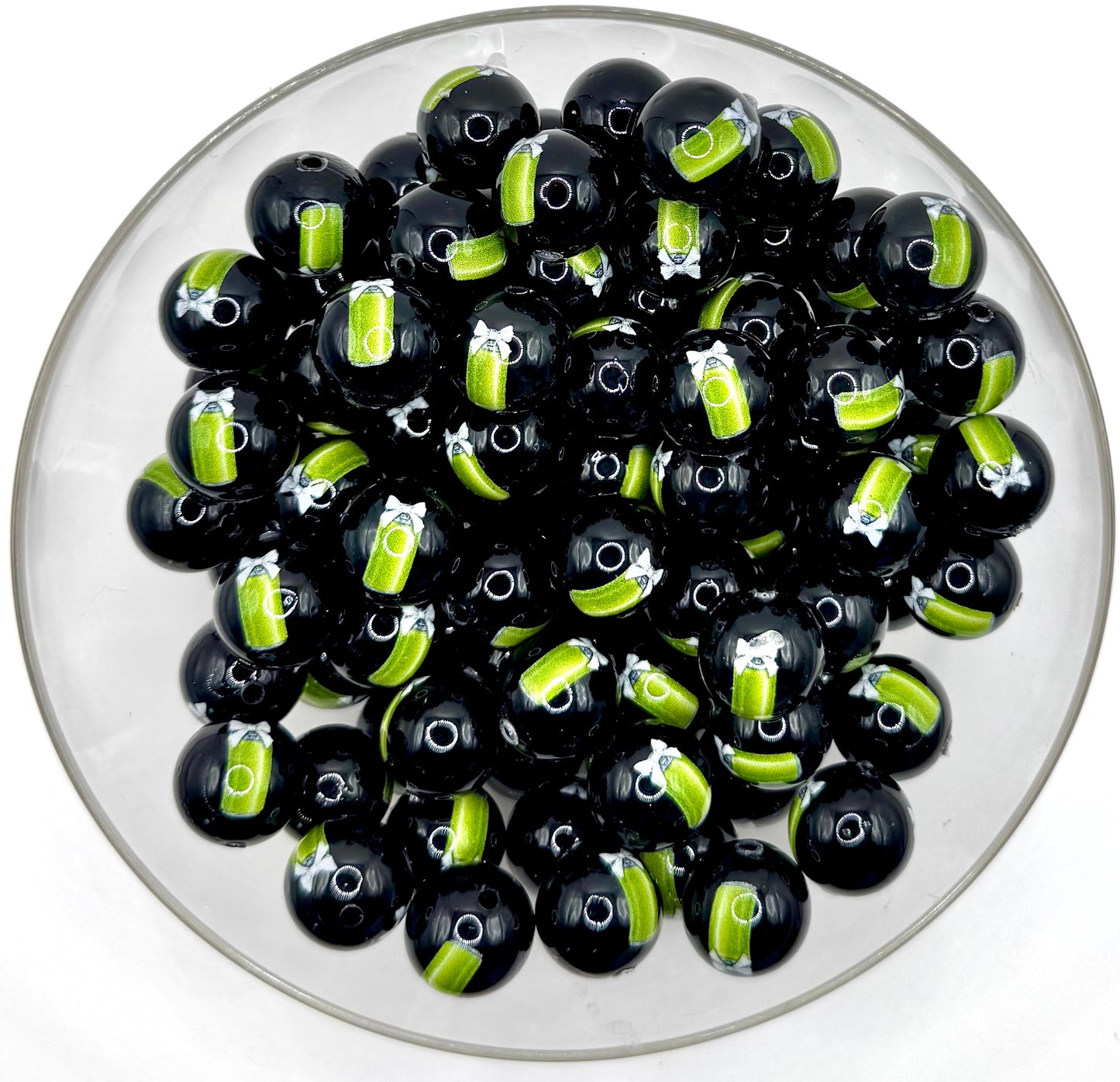 15mm opal soda can print (HBK exclusive) silicone bead