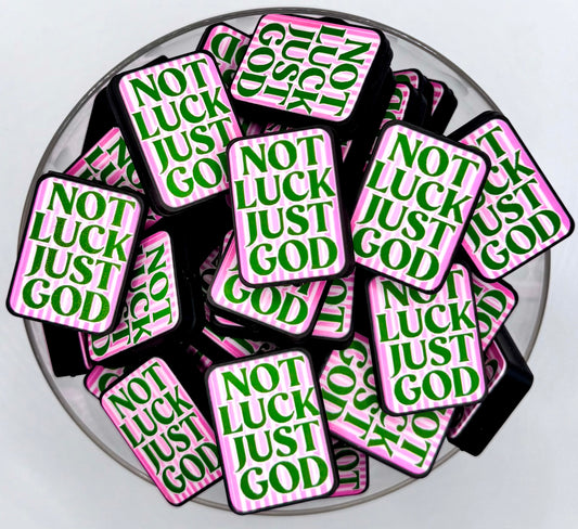 Not luck just God (HBK exclusive) silicone focal bead