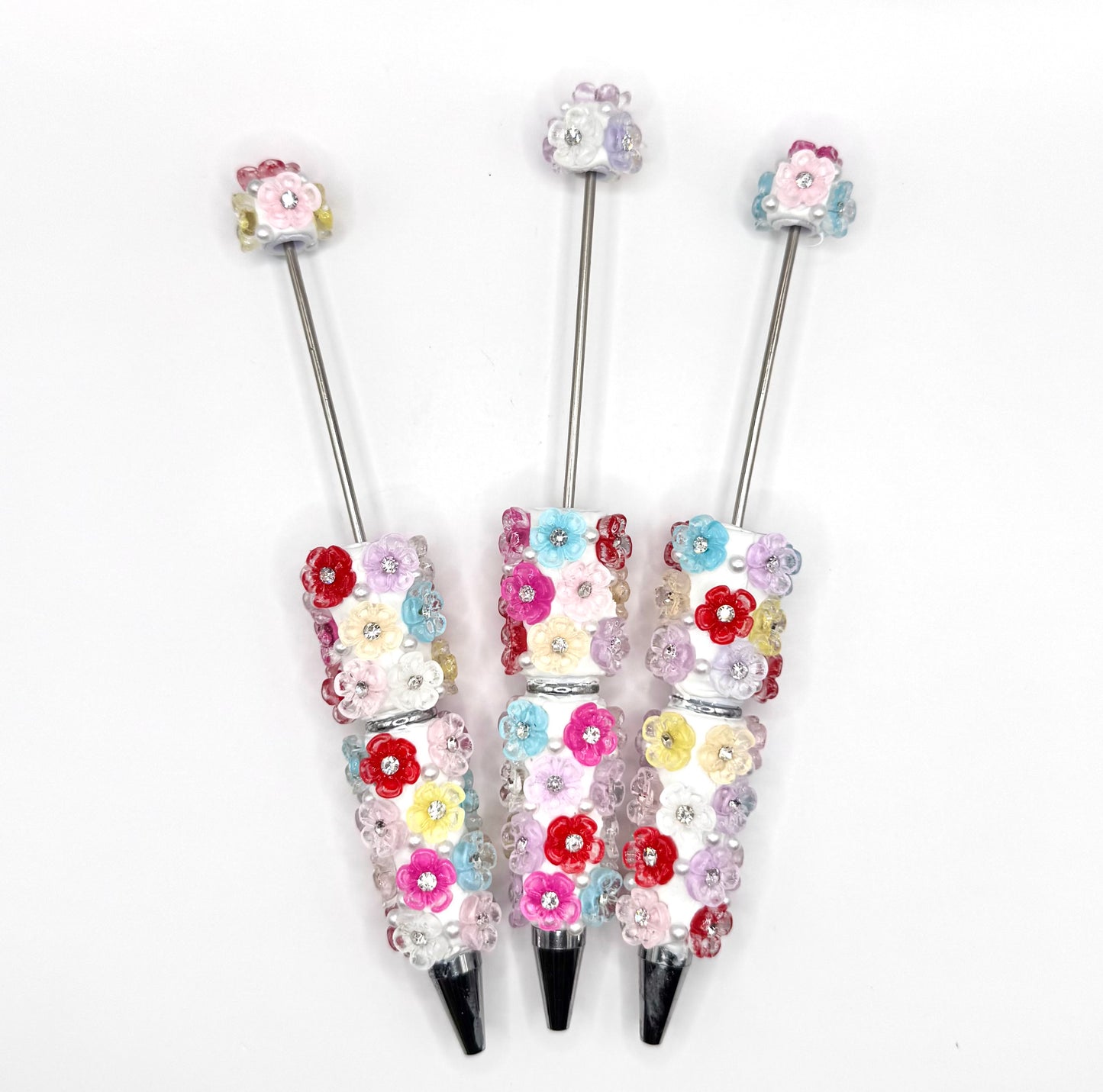 Pastel garden bling beadable pen