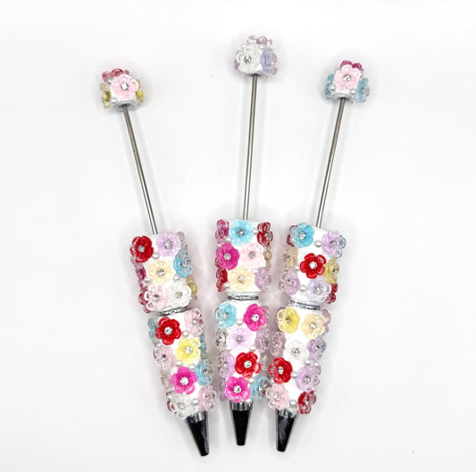 Pastel garden bling beadable pen