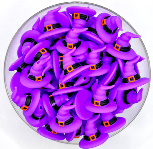 3D Spooky Halloween hat silicone focal bead