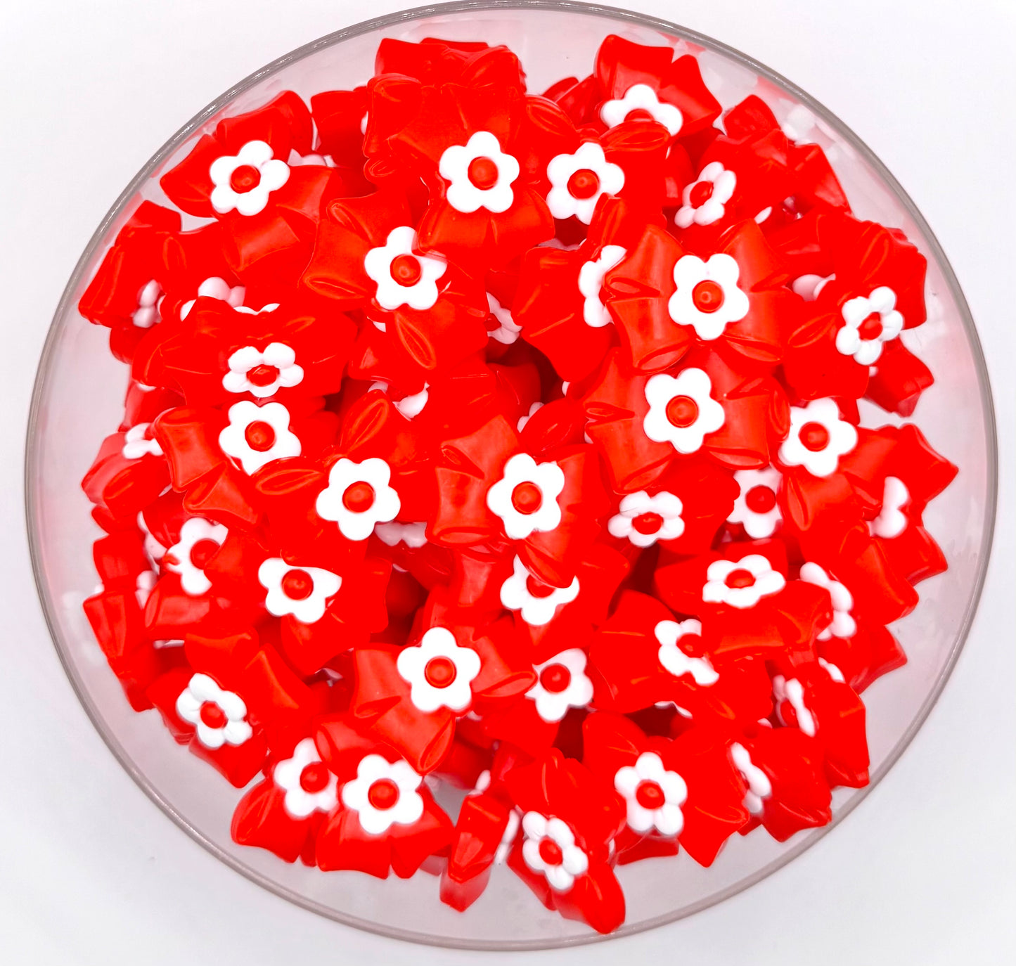3D mini daisy bow (HBK exclusive) silicone focal bead