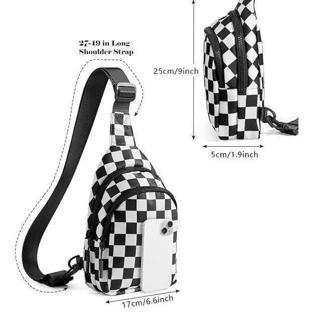 Checkered crossbody bag