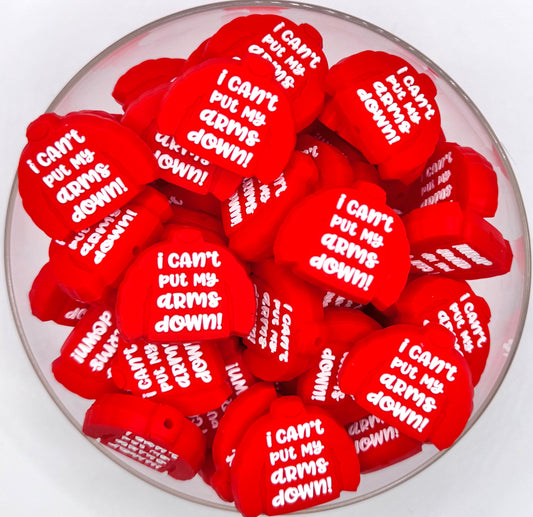 I can’t put my arms down silicone focal bead