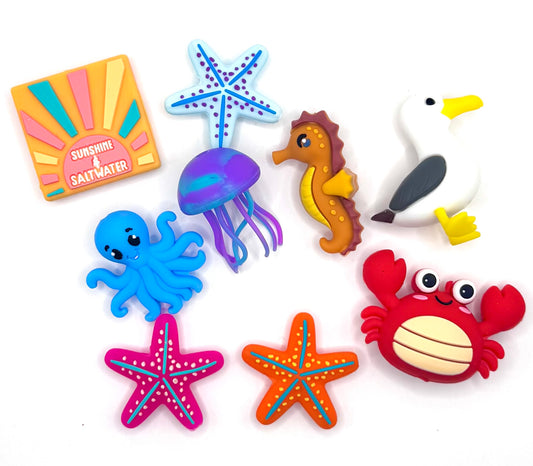 Under the sea focal bead mix (9 beads total)