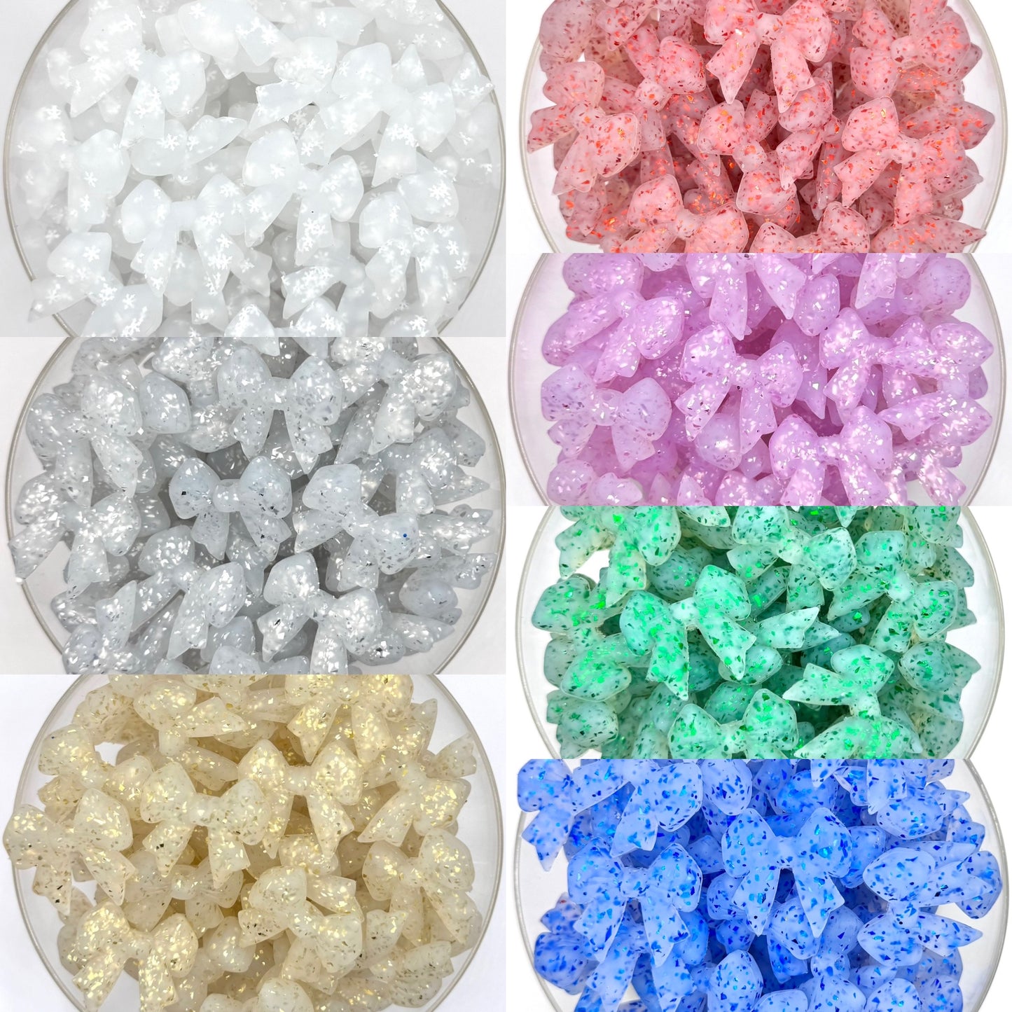 3D glitter silicone bows (limited addition)