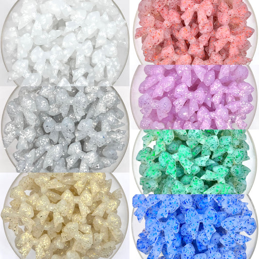 3D glitter silicone bows (limited addition)