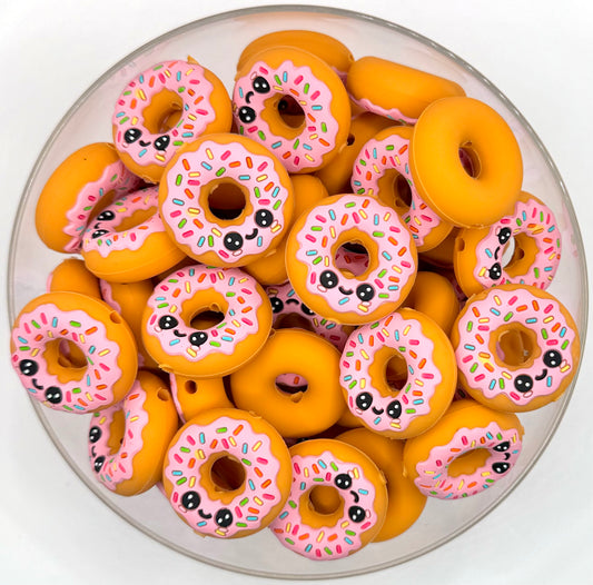 3D donut silicone focal bead