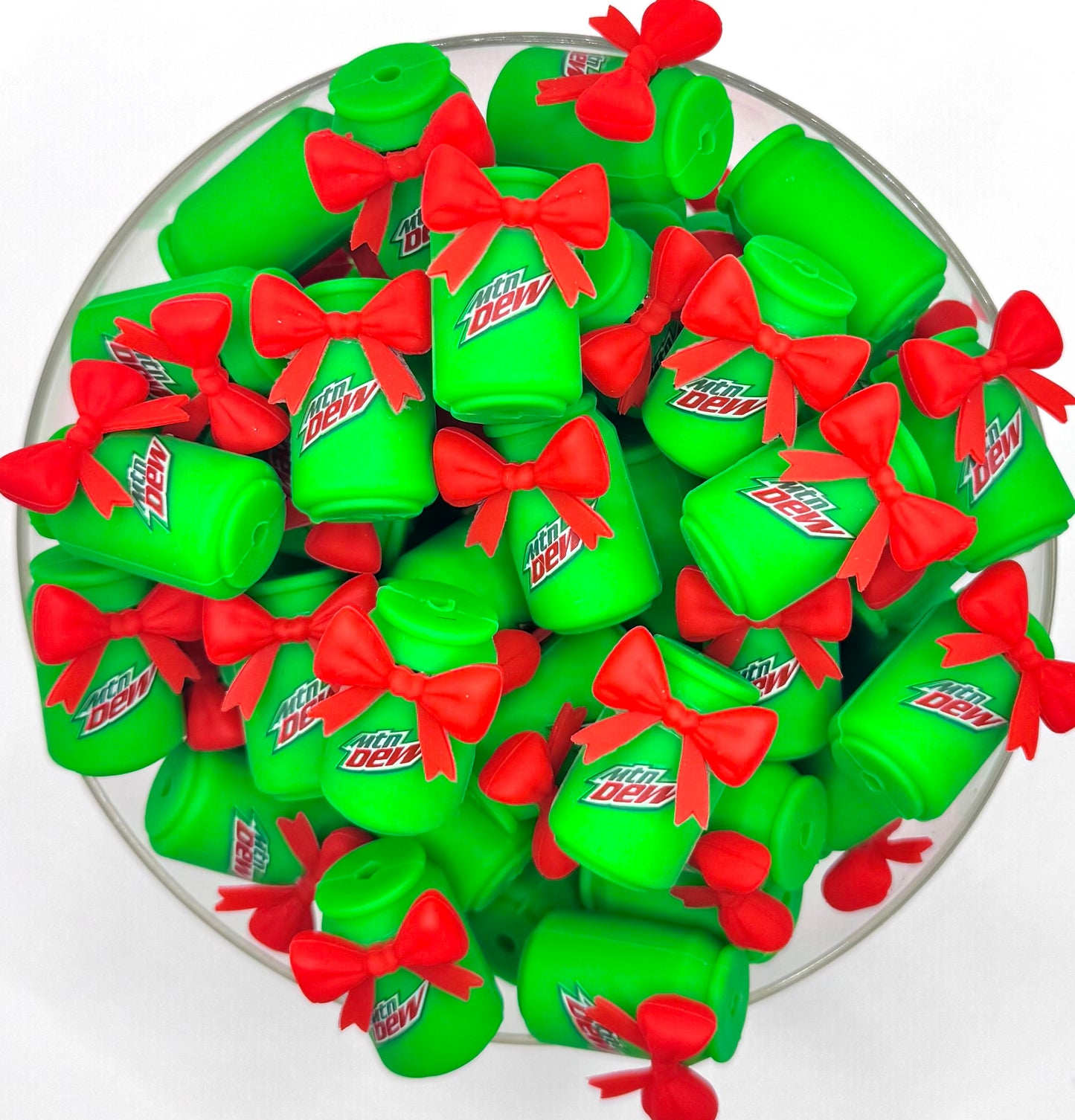 3D mnt dew soda can (HBK exclusive) silicone focal bead