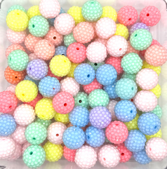 20mm pastel acrylic jelly bead MIX (mix of 10)