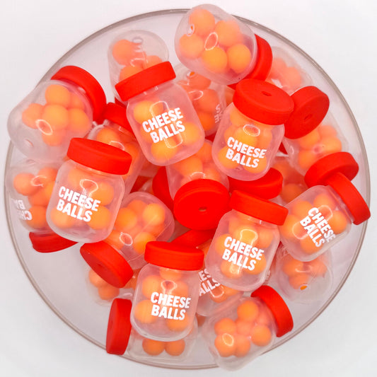 3D cheese ball jar (HBK exclusive & collab) silicone focal bead