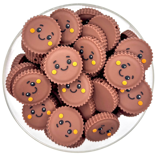 3D Peanut butter chocolate candy (HBK exclusive) silicone focal bead