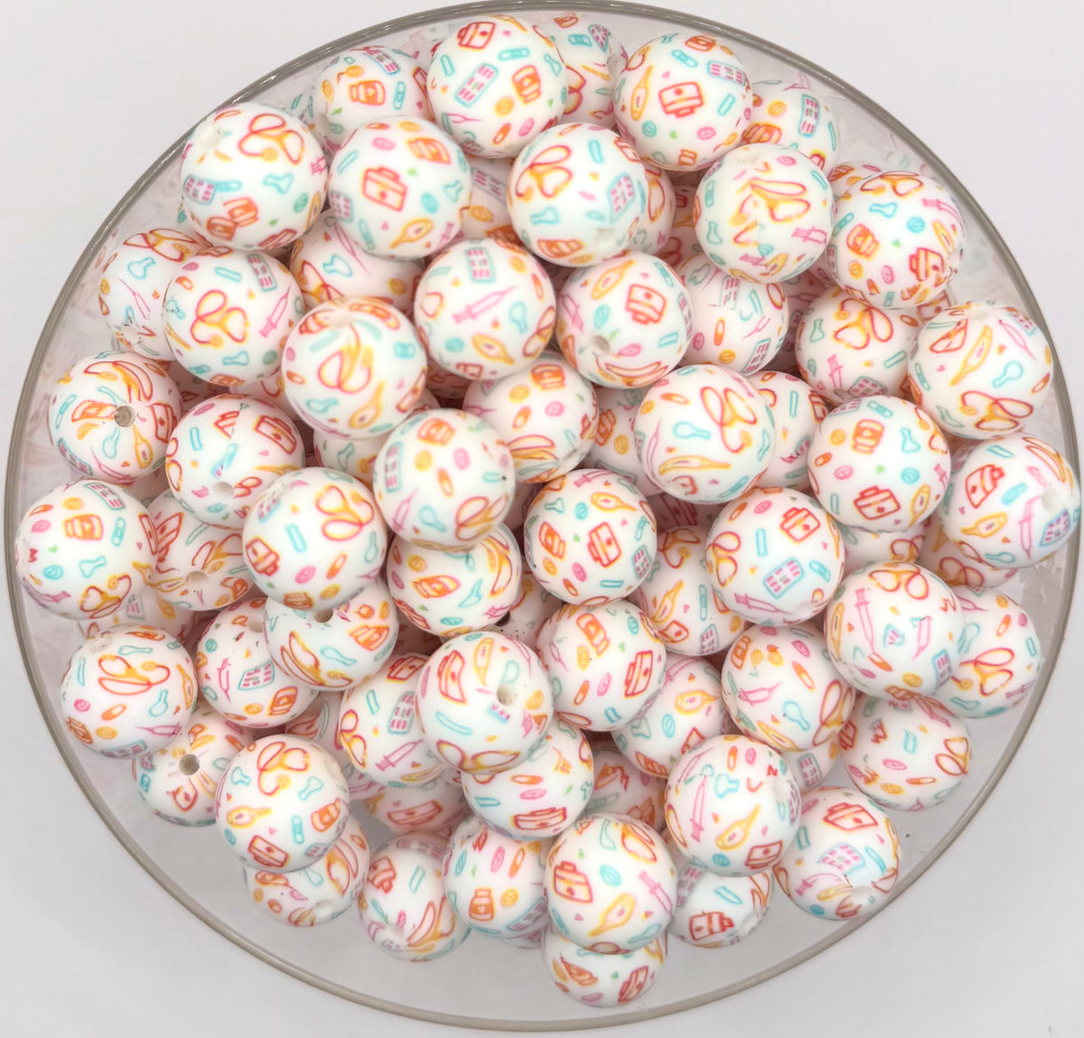15mm nurse life printed bead (HBK exclusive & collab)