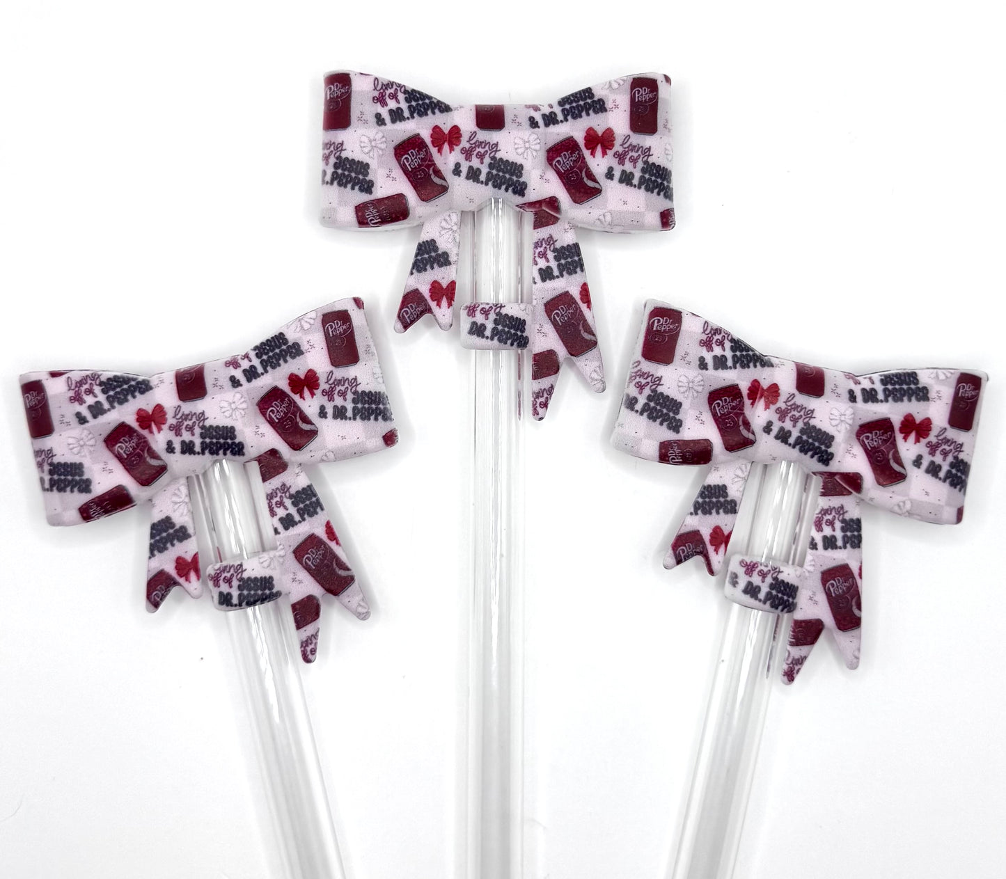 Living off Jesus and Dr Pepper silicone straw topper