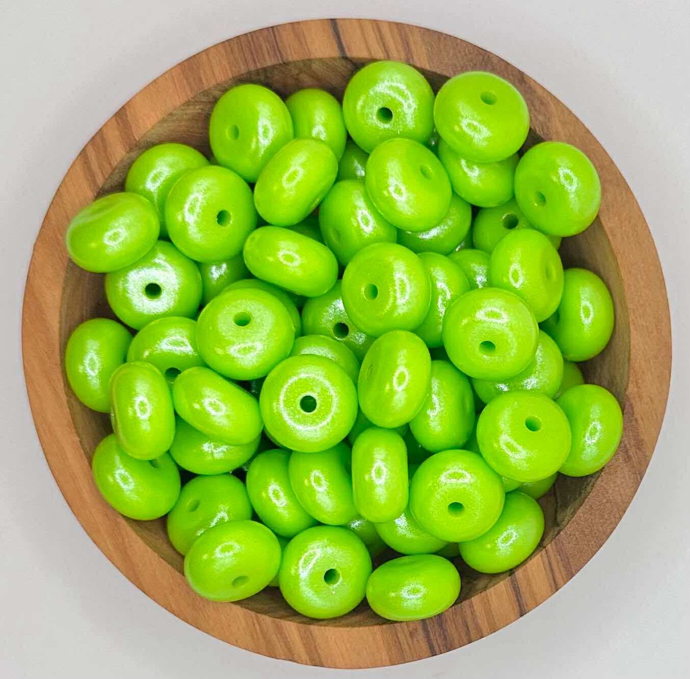 14mm opal silicone abacus beads