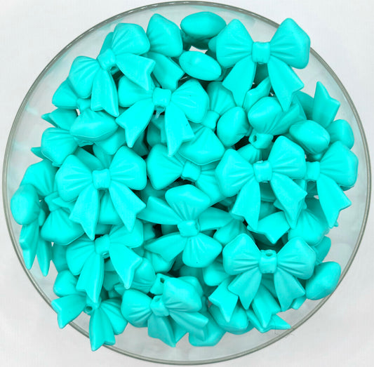 3D teal silicone bow (exclusive)