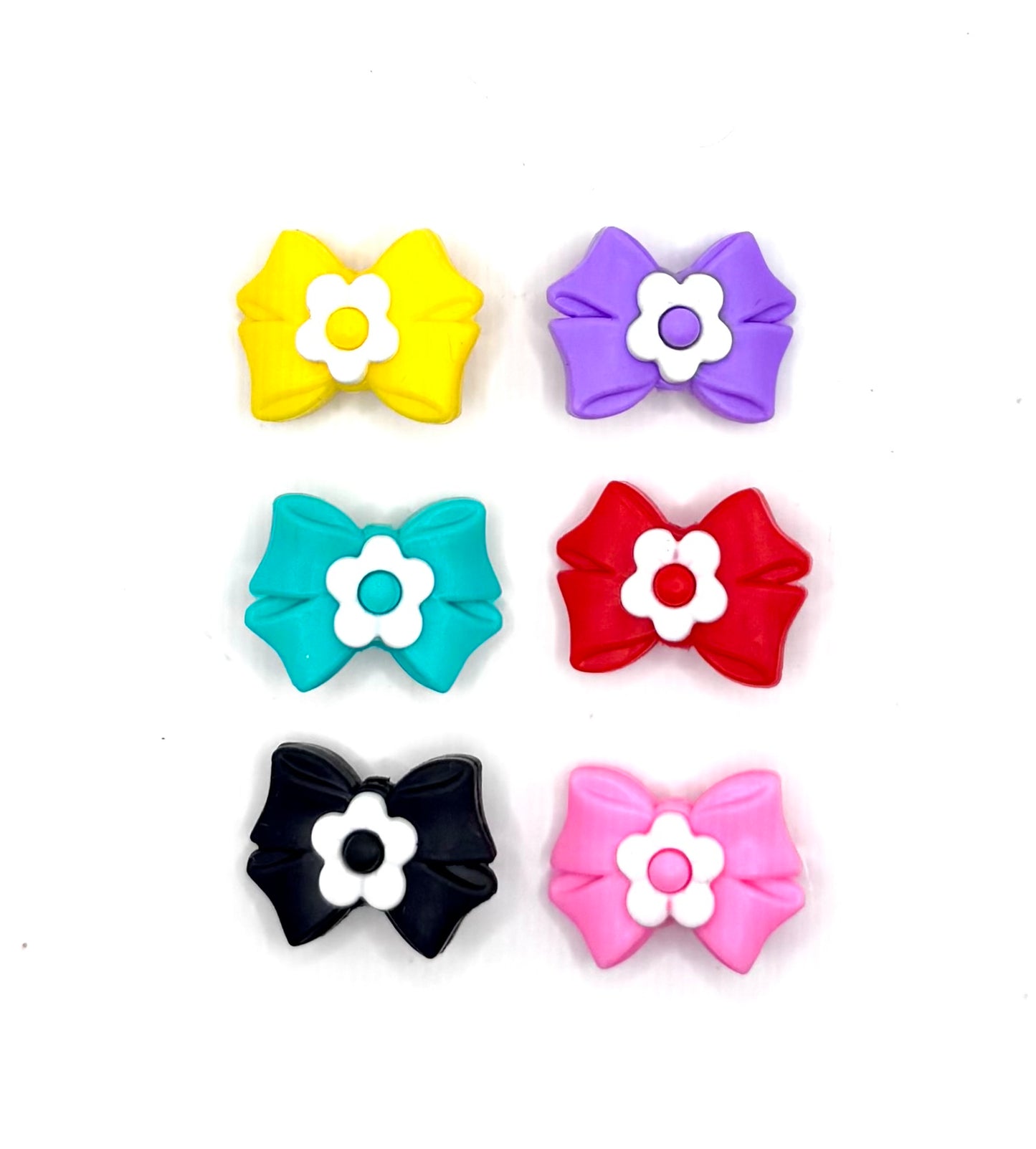 3D mini daisy bow (HBK exclusive) silicone focal bead