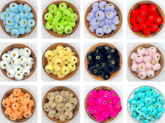 20mm fuzzy spacer beads