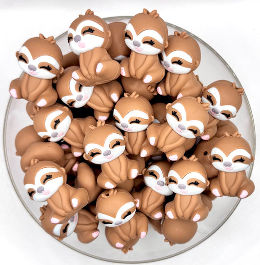 3D cheddar the sloth (exclusive) silicone focal bead