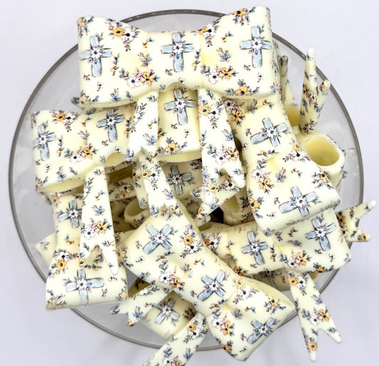 Vintage cross bow silicone focal bead