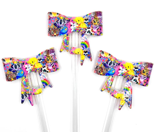 Opal Lisa & her friends (HBK exclusive) big bow silicone straw topper