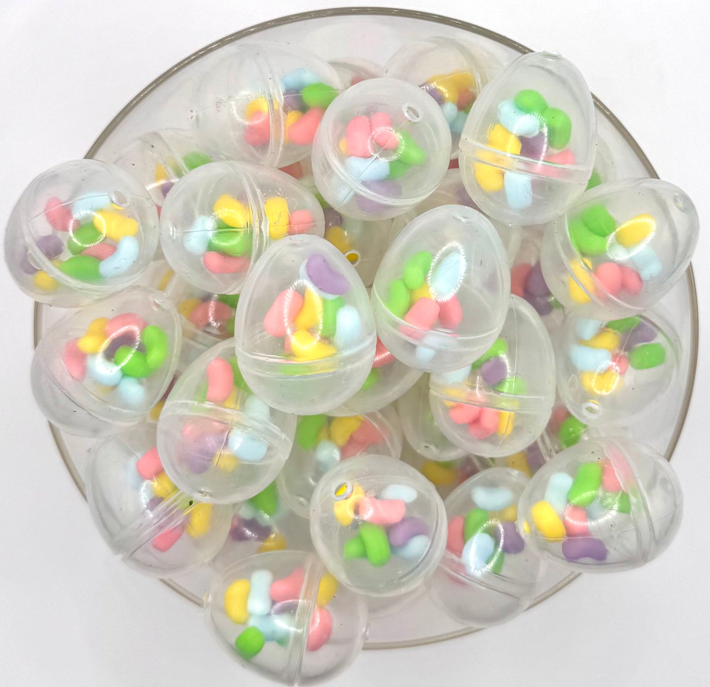 3D Easter egg with jelly beans (HBK exclusive) silicone focal bead