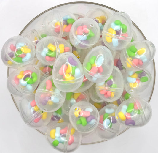 3D Easter egg with jelly beans (HBK exclusive) silicone focal bead