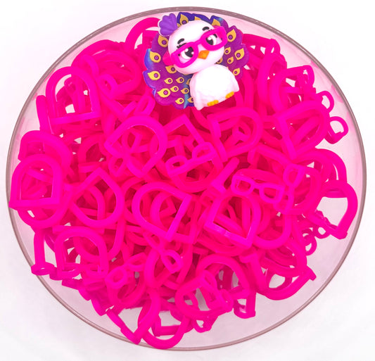 3D hot pink glasses (HBK exclusive) silicone attachment for beads/focals