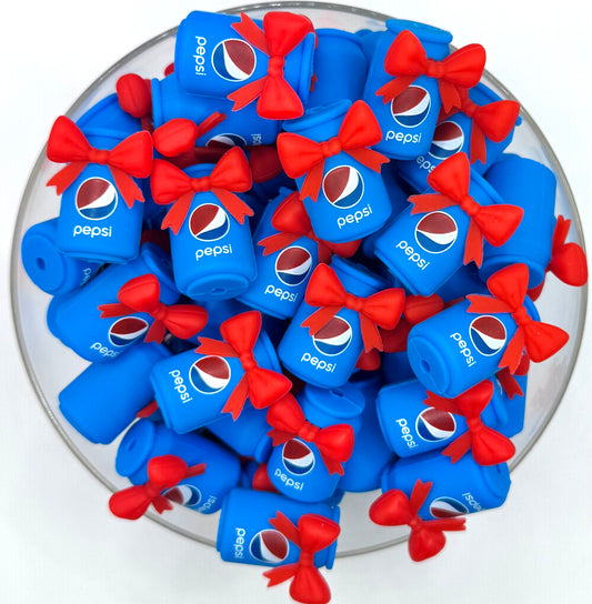 3D Pepsi soda can (HBK exclusive) silicone focal bead