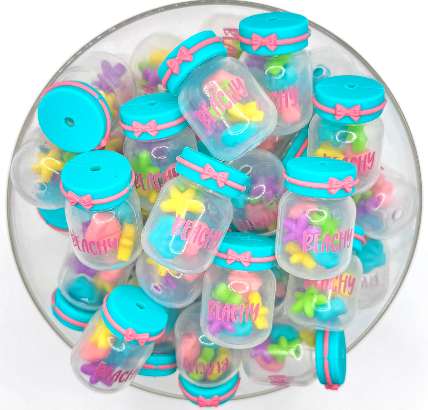 3D beachy jar(HBK exclusive & collab) silicone focal bead