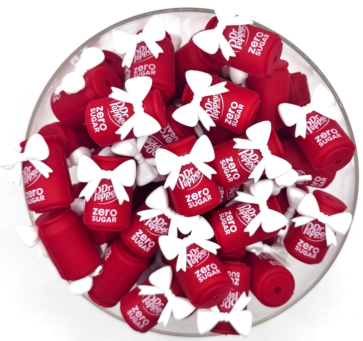 3D Dr. Pepper zero sugar soda can (HBK exclusive) silicone focal bead