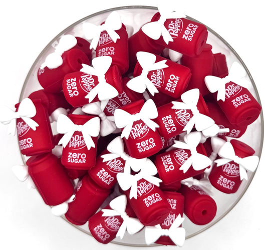 3D Dr. Pepper zero sugar soda can (HBK exclusive) silicone focal bead