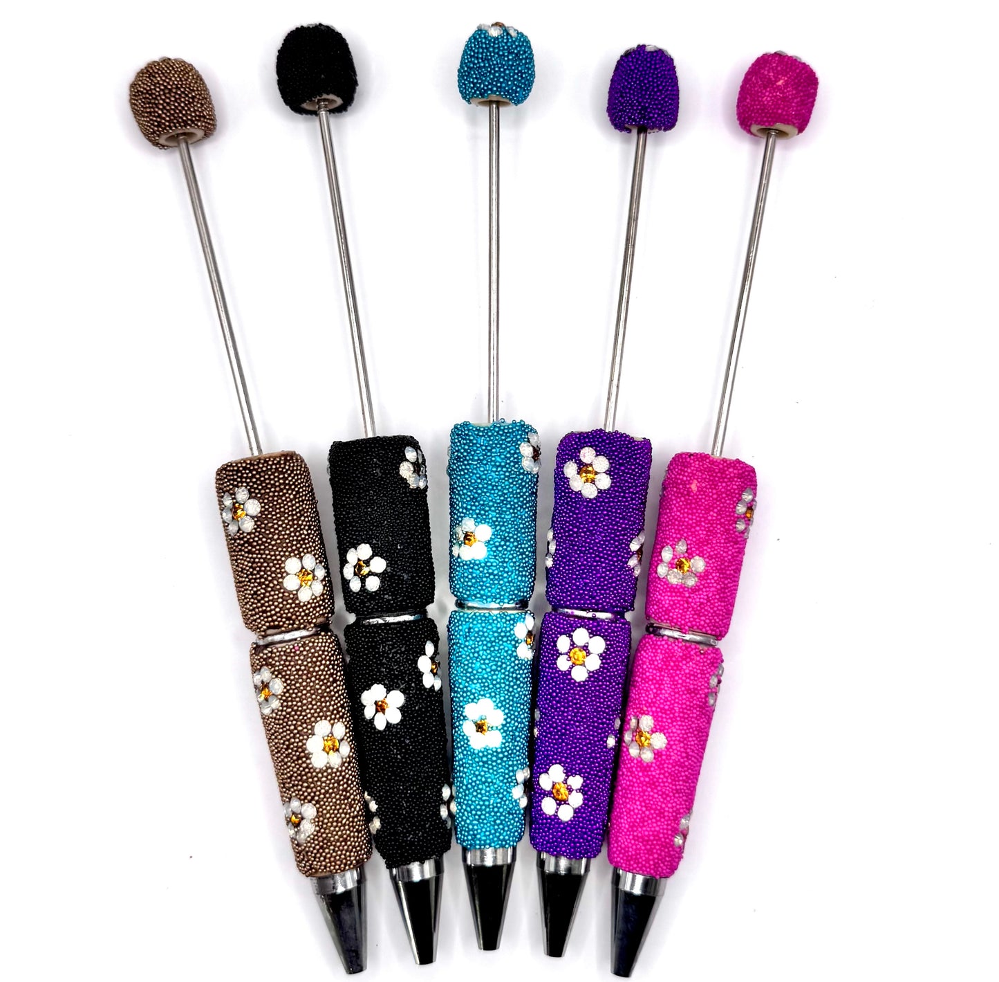 Daisy rhinestone beadable pen