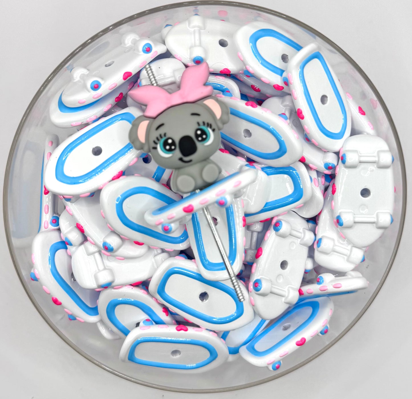 3D acrylic skateboard bead