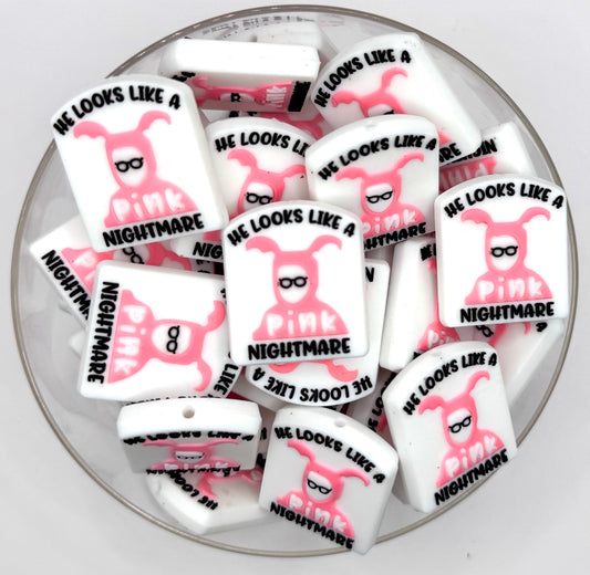 He looks like a pink nightmare silicone focal bead