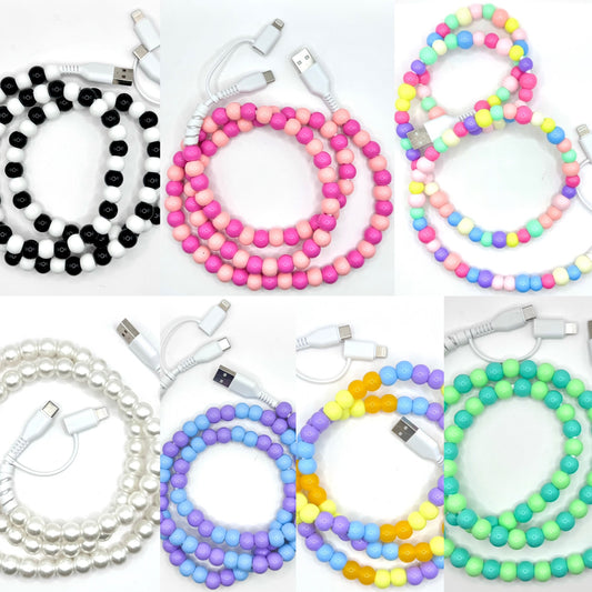 Beaded charger Apple and USB-C for iPhone and android
