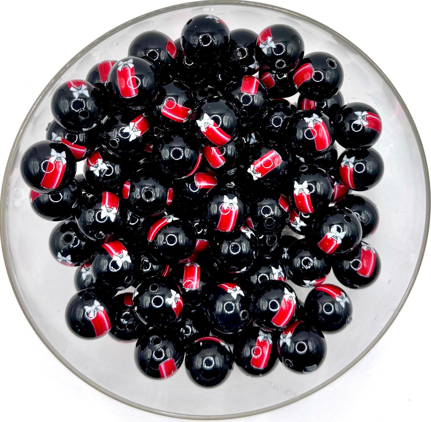 15mm opal soda can print (HBK exclusive) silicone bead