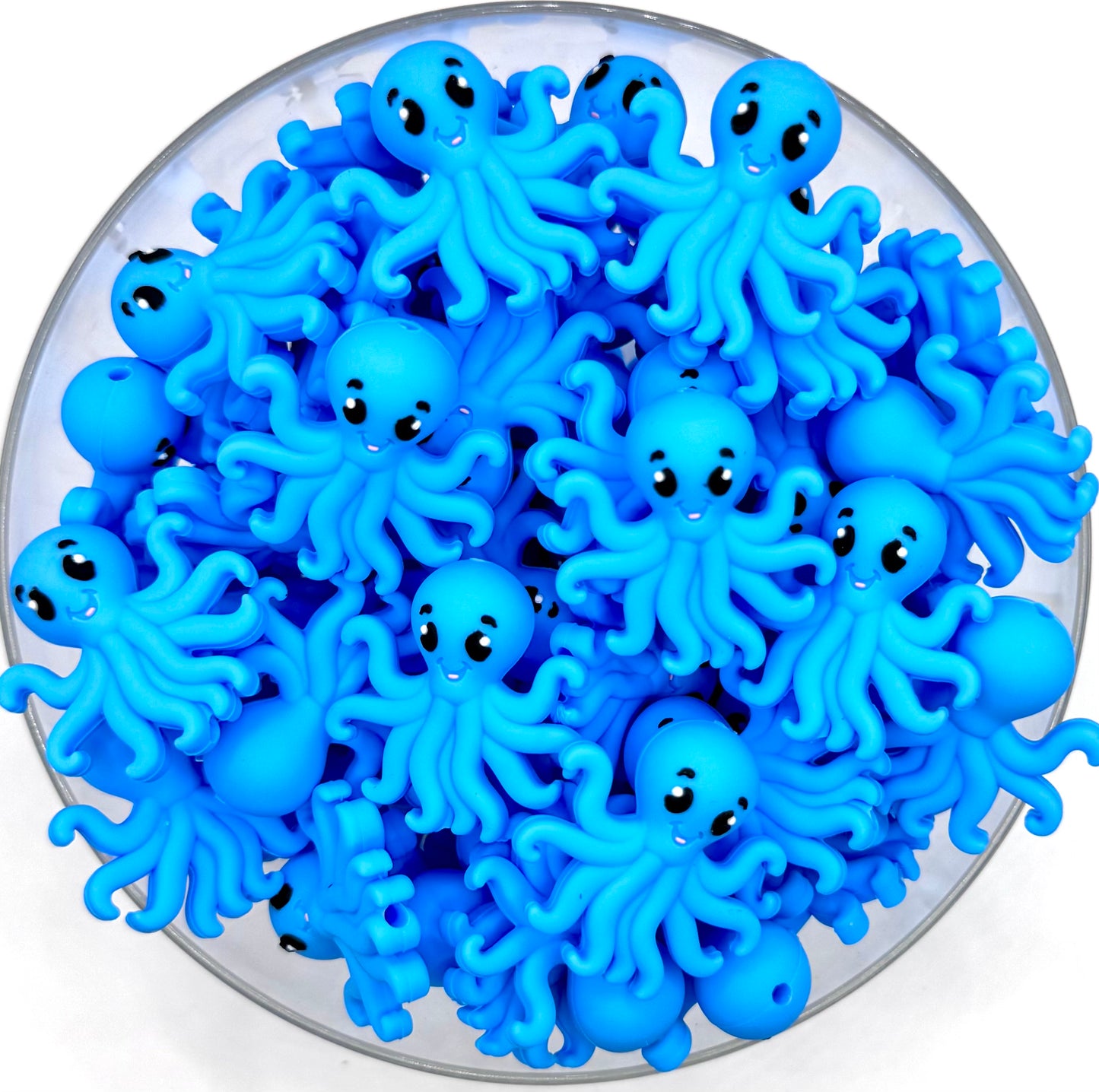 3D octopus silicone focal bead￼