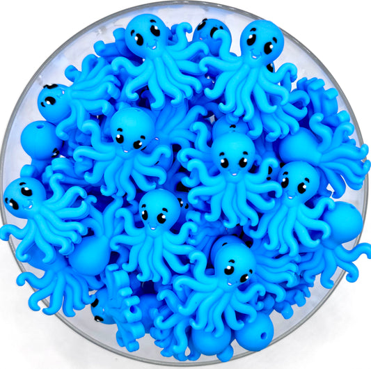 3D octopus silicone focal bead￼