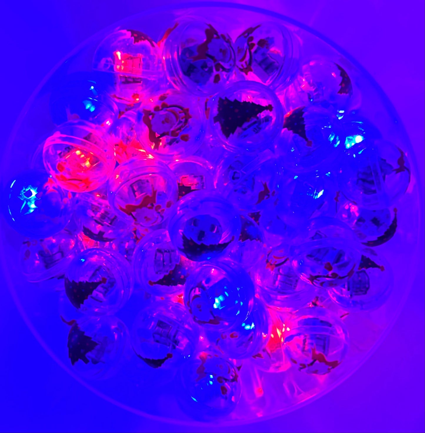 19mm christmas LIGHT UP led acrylic beads
