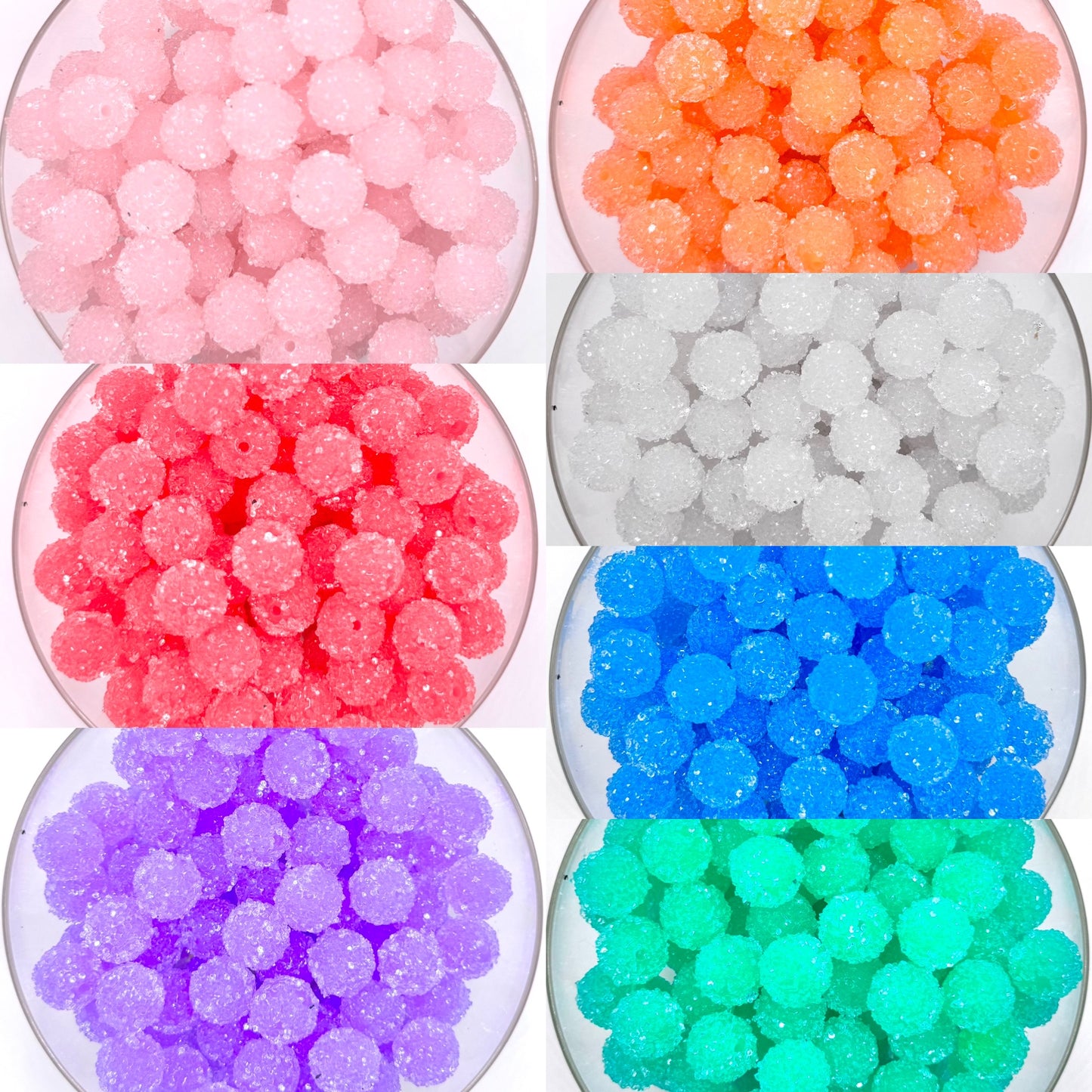 16mm acrylic sugar beads