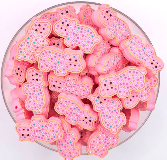 Hippo frosted animal cook (HBK exclusive) silicone focal bead