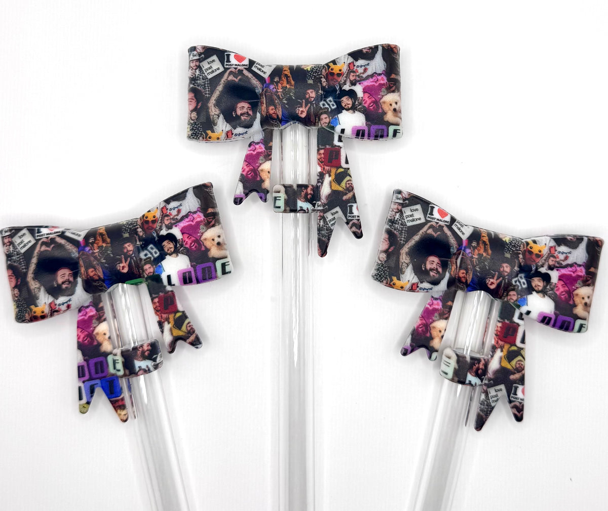 Posty (HBK exclusive) big bow silicone straw topper