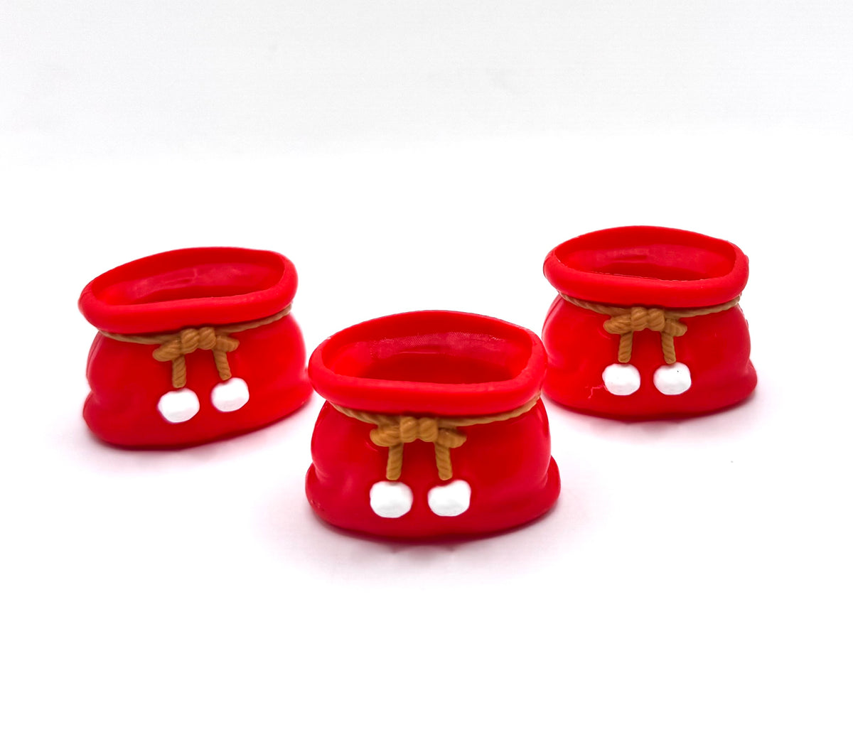 3D Santa’s Christmas sack (HBK exclusive) silicone focal bead