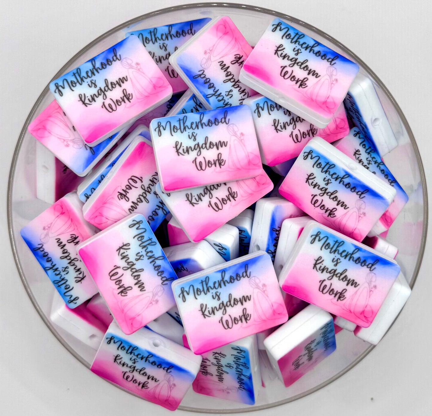 Motherhood is kingdom work (HBK exclusive) silicone focal bead