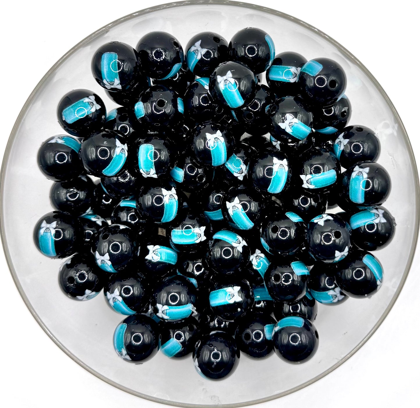 15mm opal soda can print (HBK exclusive) silicone bead