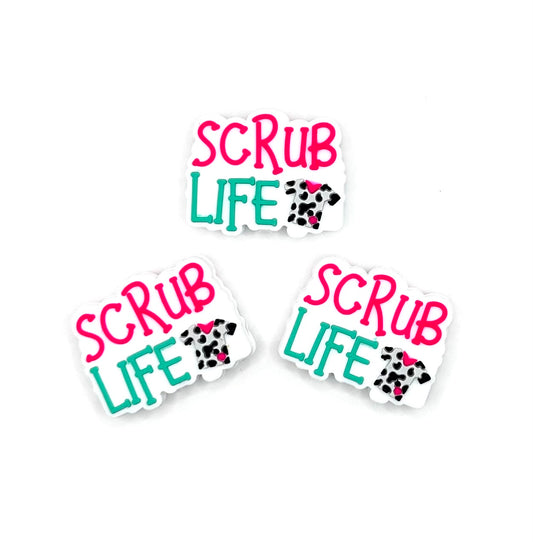 Scrub life silicone focal bead