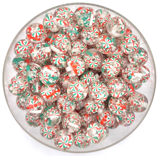 16mm candy mint acrylic fancy bead