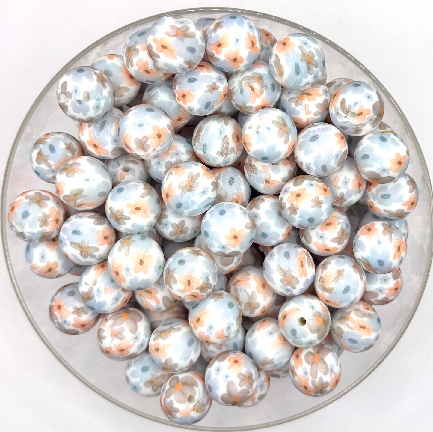 15mm boho water color daisy (HBK exclusive & collab) silicone bead