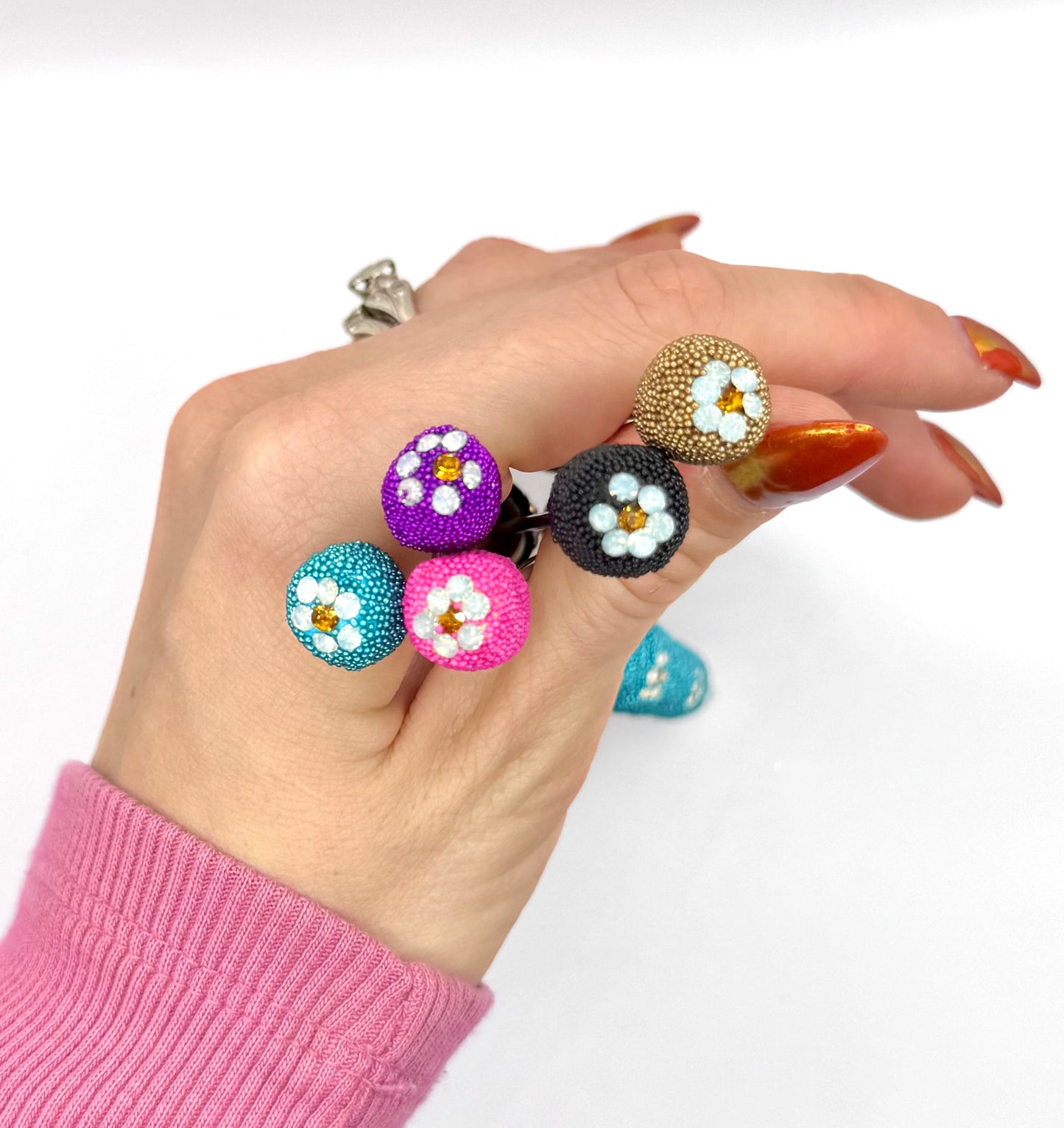 Daisy rhinestone beadable pen